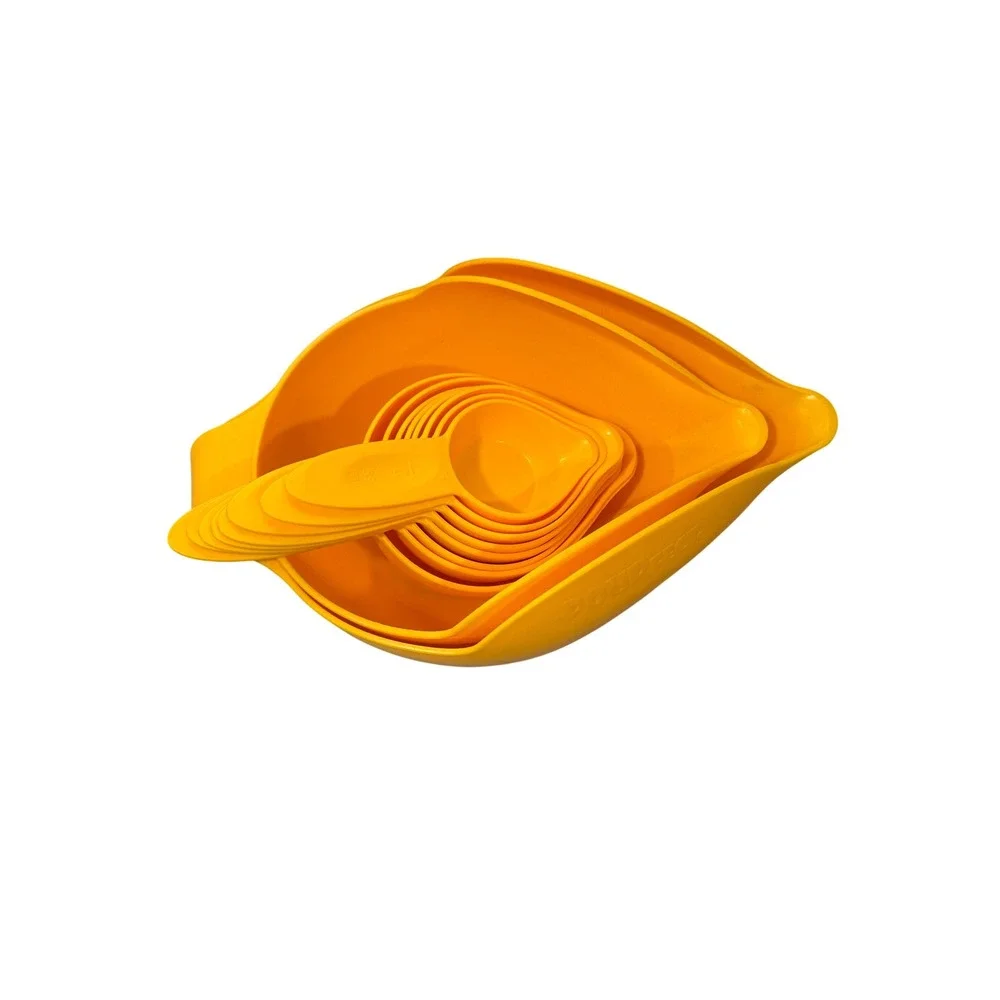 Pourfect Yellow 10 Piece Nesting Mixing Bowls and Measuring Cups Randy Kaas USA